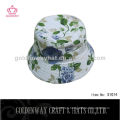 Sombrero de cuchara patrón libre, patrón floral sombrero de cubo